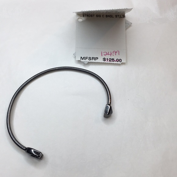 COACH • PLATINUM CUFF “Bracelet” Said In Stone - Picture 7 of 7